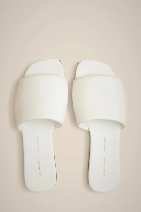 Cheap Liviana conti Mule Flat Fascia Bianco | Bosco | Nero