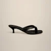 Clearance Liviana conti Mule Infradito Acqua | Cuoio | Nero