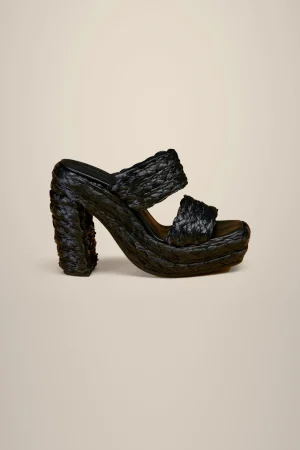 Online Liviana conti Mule Platform Fascia Nero