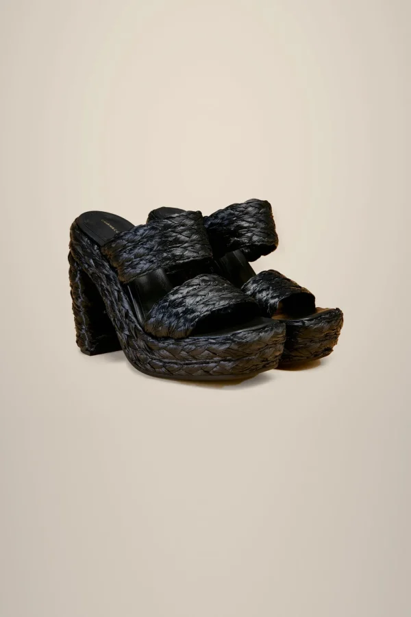 Online Liviana conti Mule Platform Fascia Nero
