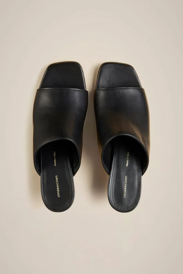 Outlet Liviana conti Mules Punta Aperta Bianco | Nero | Argento