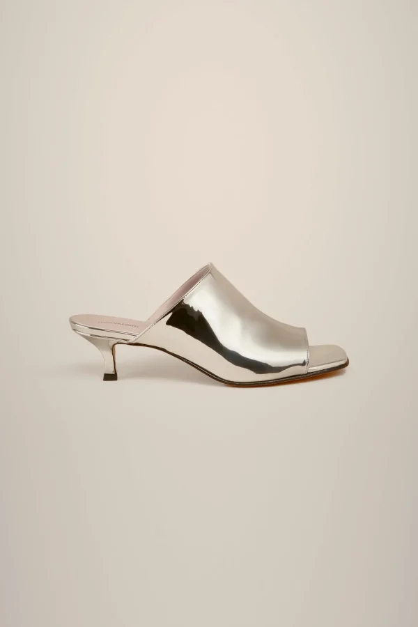 Outlet Liviana conti Mules Punta Aperta Bianco | Nero | Argento