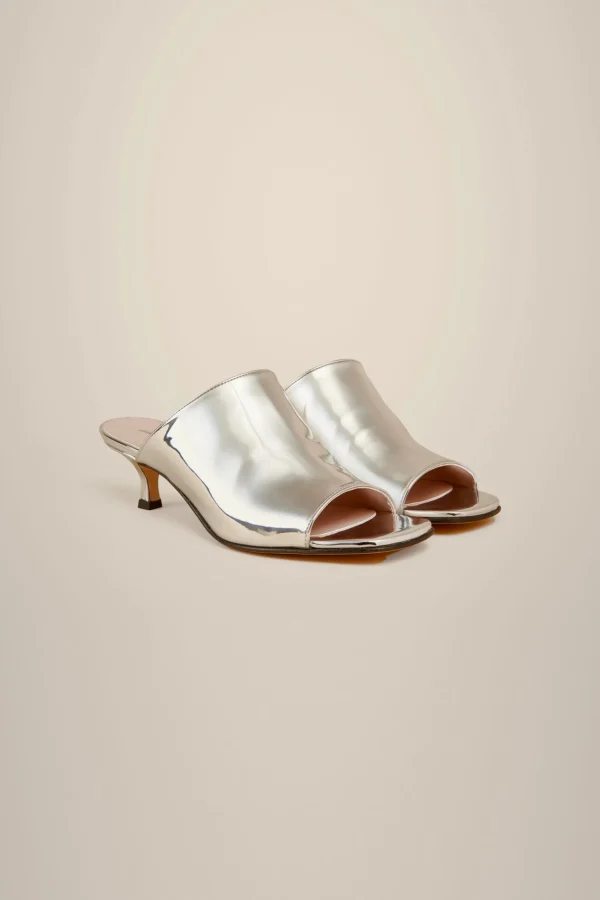 Outlet Liviana conti Mules Punta Aperta Bianco | Nero | Argento