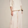 Shop Liviana conti Pantalone Pois Bianco/Calce