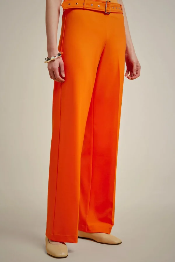 Fashion Liviana conti Pantalone Con Cintur Mandarino | Nero