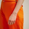 Fashion Liviana conti Pantalone Con Cintur Mandarino | Nero