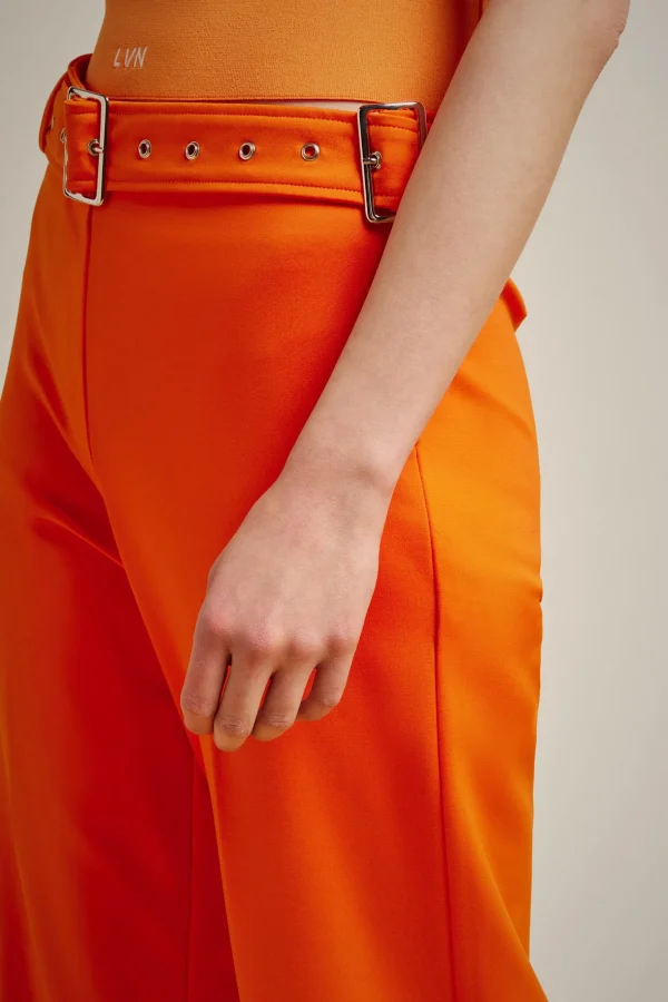Fashion Liviana conti Pantalone Con Cintur Mandarino | Nero