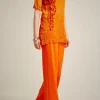 Fashion Liviana conti Pantalone Con Cintur Mandarino | Nero