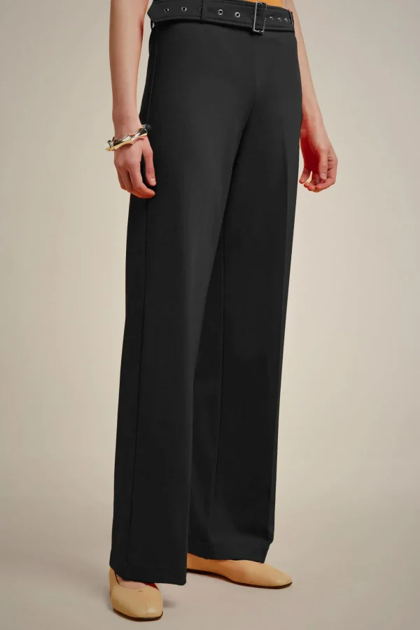 Fashion Liviana conti Pantalone Con Cintur Mandarino | Nero