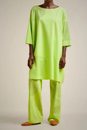 Best Sale Liviana conti Pantalone Con Laser Cyber Lime | Nero