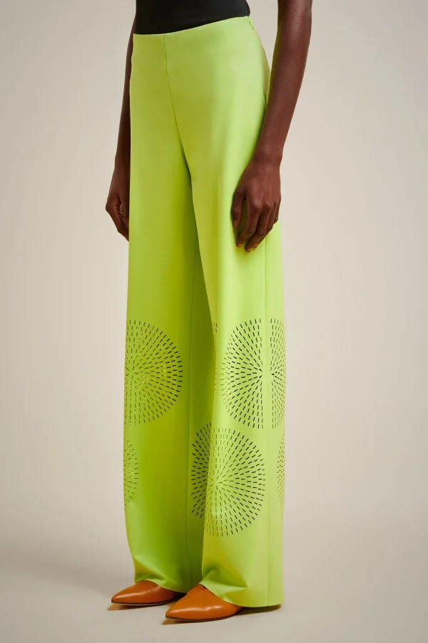 Best Sale Liviana conti Pantalone Con Laser Cyber Lime | Nero