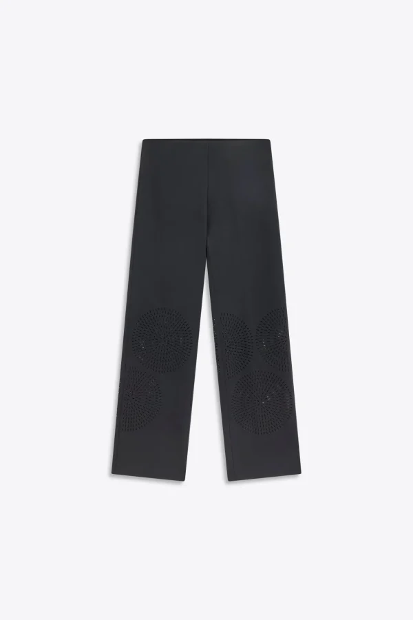 Best Sale Liviana conti Pantalone Con Laser Cyber Lime | Nero