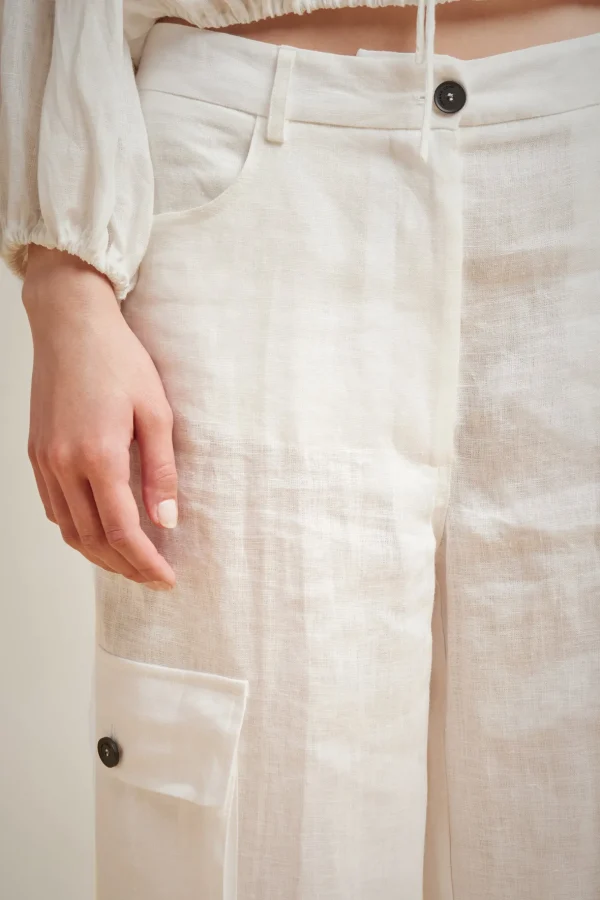 Flash Sale Liviana conti Pantalone Con Tasche Bianco | Nero