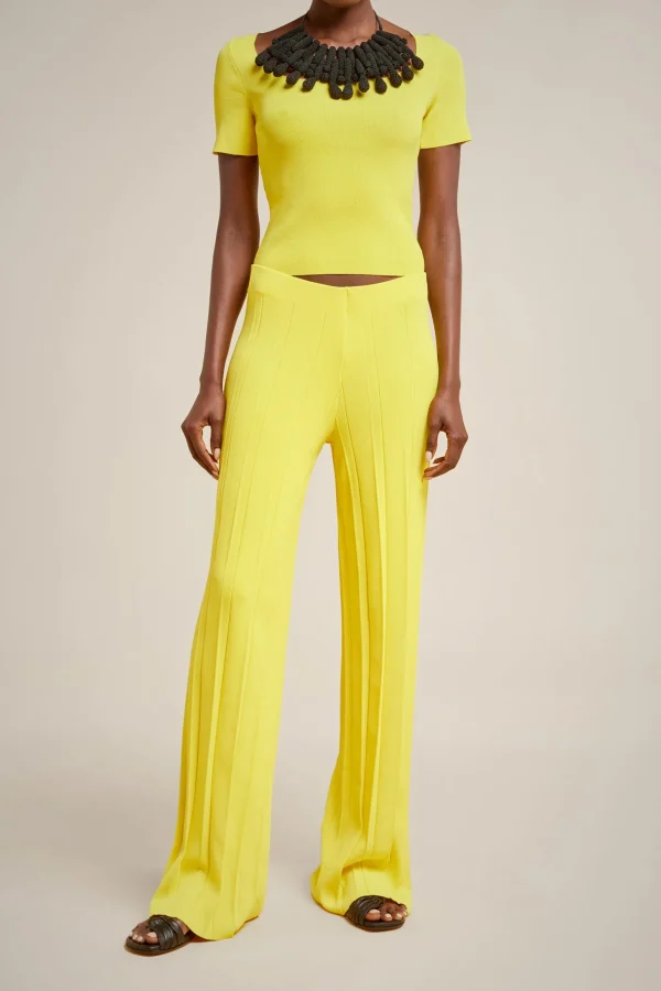 pantalone_plisse_0.webp Clearance Liviana conti Pantalone Plisse' Crazy Lemon | Nero