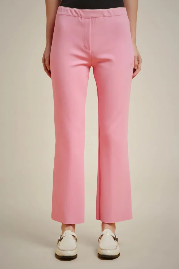Shop Liviana conti Pantalone Svasato Rosa Ruby | Notte | Latte D'Avena | Nero