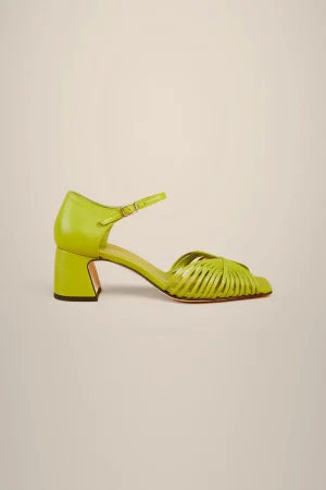 Sale Liviana conti Pumps Tomaia Intrecciata Clorofilla | Mostarda | Nero