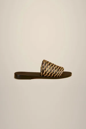 Fashion Liviana conti Sandalo Flat Nero/Sughero