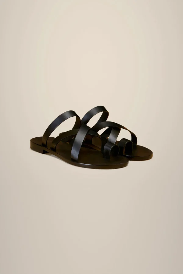 Clearance Liviana conti Sandalo Flat Incroci Nero