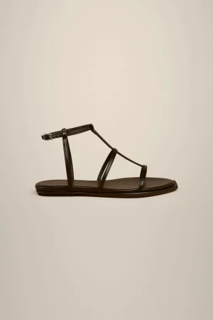 New Liviana conti Sandalo Flat T-Bar Nero