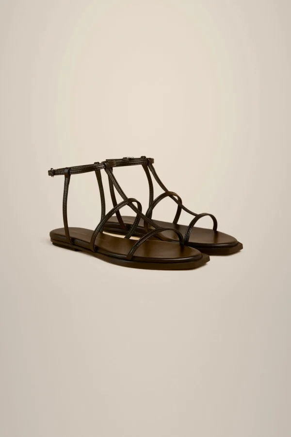 New Liviana conti Sandalo Flat T-Bar Nero