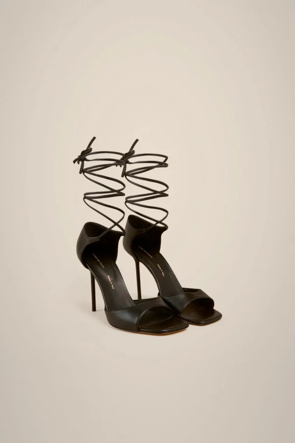 New Liviana conti Sandalo Laccio Cavig Nero