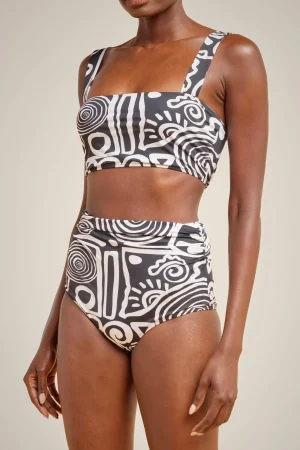 Shop Liviana conti Slip Bikini Graffito Nero/Bianco