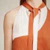 Best Sale Liviana conti Top Con Fiocco Pois Ruggine/Bianco