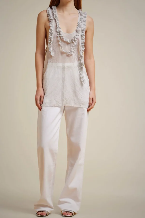 Shop Liviana conti Top Rouches Bianco