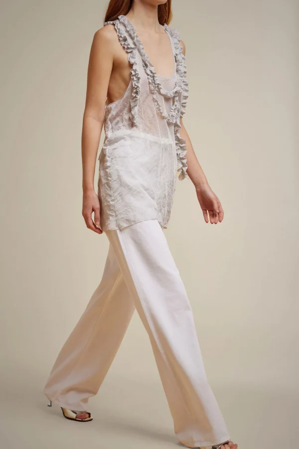 Shop Liviana conti Top Rouches Bianco