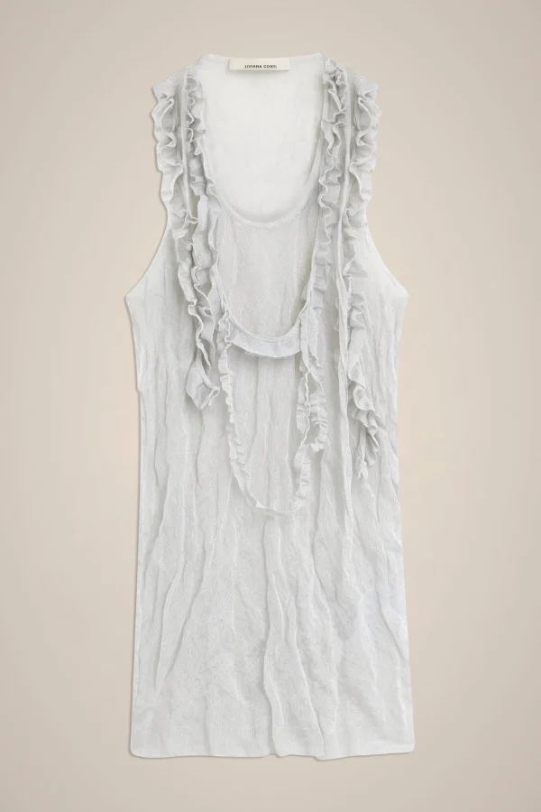 Shop Liviana conti Top Rouches Bianco