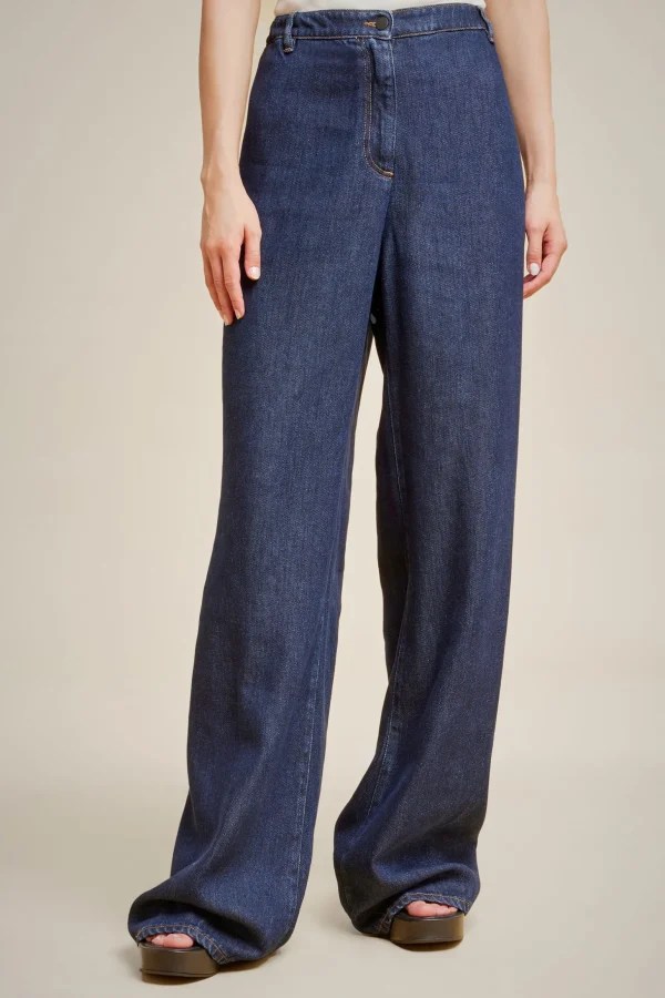 Best Sale Liviana conti Wide-Leg Jeans Denim Blu Scuro